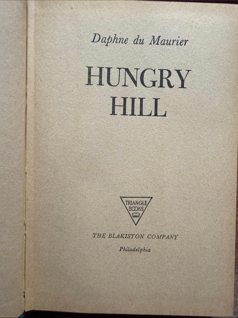 Vintage 1947 Hungry Hill hardcover book by Daphne du Maurier